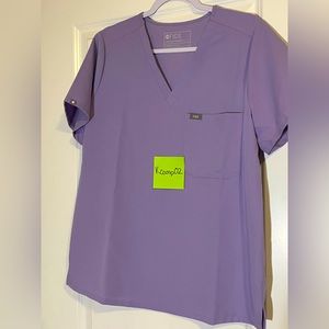 Figs Large Catrina scrub top- lavender